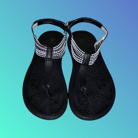 JBU by Jambu Black & Silver Yasmin Sandal Size 8 - Picture 2 of 7